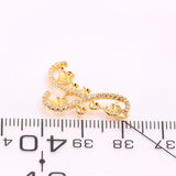 14k Gold-plated Multi-bead Zircon Pearl Necklace Pendant