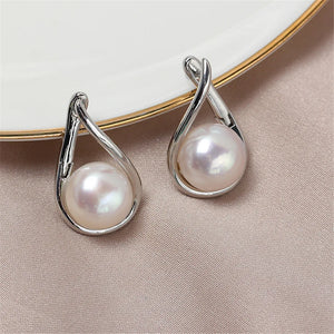 14K Drop-shaped Pearl Earrings for Women