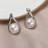 14K Drop-shaped Pearl Earrings for Women