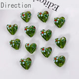 3D Glass Flower Peach Heart Love Jewelry Accessories