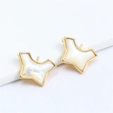 14k Coated Shell Small Clothes Necklaces Pendants DIY Accessories