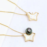 14k Coated Shell Small Clothes Necklaces Pendants DIY Accessories