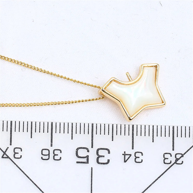 14k Coated Shell Small Clothes Necklaces Pendants DIY Accessories
