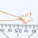 14k Coated Shell Small Clothes Necklaces Pendants DIY Accessories