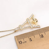 14k Coated Iron Tower Pearl Necklace Pendant for DIY