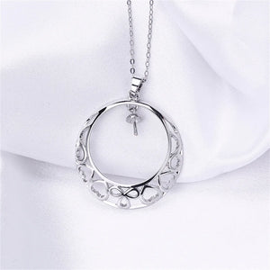 14k Coated Smooth Pearl Necklace Pendant DIY Accessory