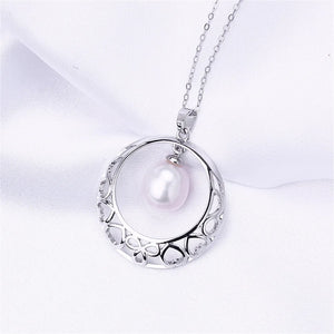 14k Coated Smooth Pearl Necklace Pendant DIY Accessory