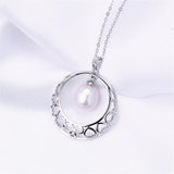 14k Coated Smooth Pearl Necklace Pendant DIY Accessory