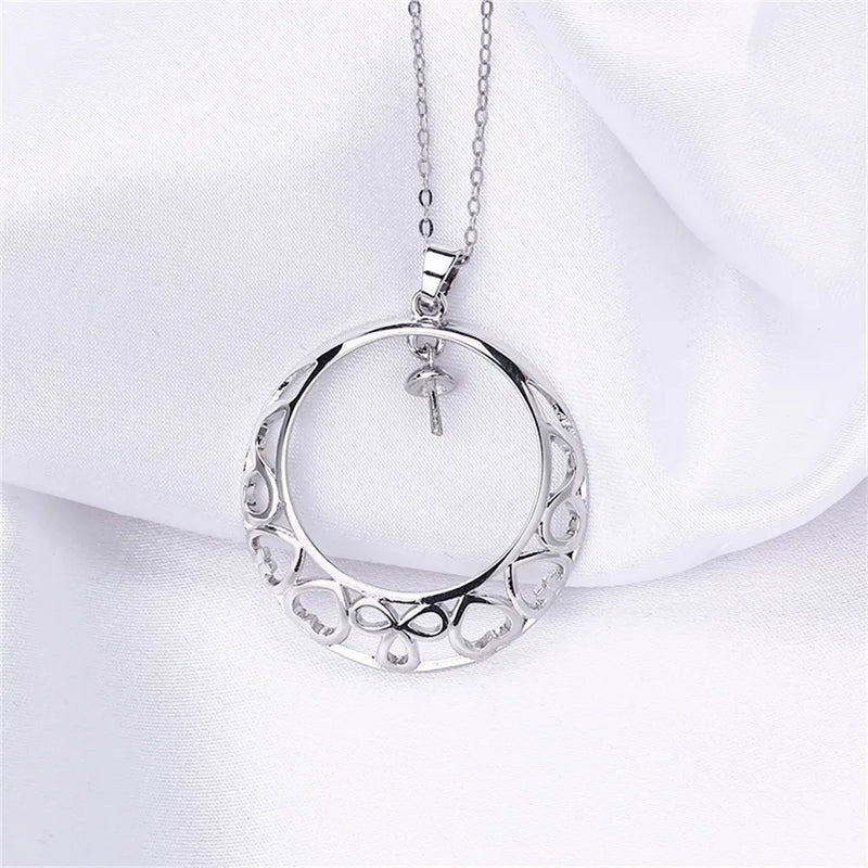 14k Coated Smooth Pearl Necklace Pendant DIY Accessory