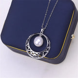 14k Coated Smooth Pearl Necklace Pendant DIY Accessory