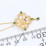 14k Lucky Grass Pearl Necklace Pendant Bracket DIY Accessories