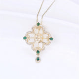14k Lucky Grass Pearl Necklace Pendant Bracket DIY Accessories