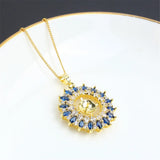 14k Colorful Zirconium Pearl Necklace Pendant DIY Accessorie