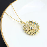 14k Colorful Zirconium Pearl Necklace Pendant DIY Accessorie