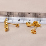 14k Leaf Zircon Pearl Earrings S925 Silver Needle Holder DIY Accessories