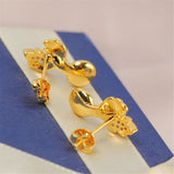 14k Leaf Zircon Pearl Earrings S925 Silver Needle Holder DIY Accessories