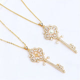 14k Plated Zircon Pearl Necklace Pendant with DIY Accessories