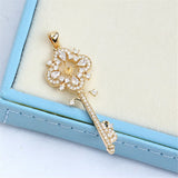 14k Plated Zircon Pearl Necklace Pendant with DIY Accessories