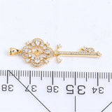 14k Plated Zircon Pearl Necklace Pendant with DIY Accessories
