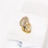14k Plated Shell Pearl Zircon Necklace Pendant DIY Accessories