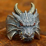 Thai Silver Dragon Mens Ring Retro Gothic Jewelry