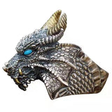 Thai Silver Dragon Mens Ring Retro Gothic Jewelry