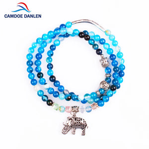 Multi-layer Tourmaline Buddha Bracelet