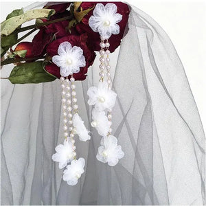 Pearl Tassel Drop Earrings for Women