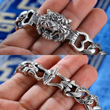 Tiger Head 925 Silver Bracelet Men's Jewelry Bangle