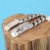 Silver Bracelet Men's Personality Retro Silver Chain Men's Bracelet