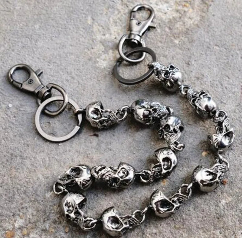 Heavy Waist Chain Wallet Chain Keychain Rock Punk Skull Jeans Chains
