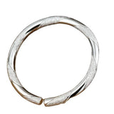 S999 Silver Couple Bangles, Intertwined Love Bracelets, Birthday Gift
