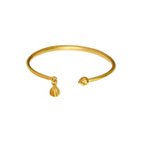Domineering Pendant Sand Bangles Brass Plated Open Bracelet