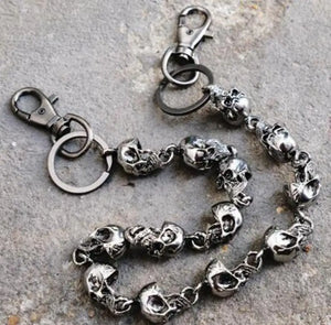 Punk Skull Keychain Wallet Chain for Men
