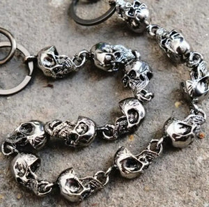 Punk Skull Keychain Wallet Chain for Men