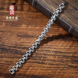 Retro Men's Dragon Bracelet in 999 Silver