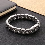 Stainless Steel Bracelet Men's Chain Pattern Hand Jewelry for Boyfriend