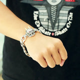 Silver Dragon Bracelet Chinese Style Hip-hop Jewelry