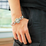 Silver Dragon Bracelet Chinese Style Hip-hop Jewelry