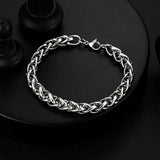 Hip-Hop Stainless Steel Chain Bracelet - Holiday Jewelry