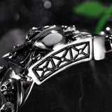 Retro Skull Men Titanium Steel Bracelet Rock Punk Ghost Head Bracelet