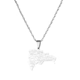 Dominican Map Flag Pendant Necklaces Dominicans Map Jewelry