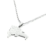 Dominican Map With City Name Pendant Necklaces