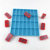 Domino Game Toys Epoxy Resin Mold Number Dominoes Casting Silicone Mould DIY