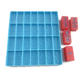 Domino Game Toys Epoxy Resin Mold Number Dominoes Casting Silicone Mould