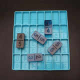 Domino Game Toys Epoxy Resin Mold Number Dominoes Casting Silicone Mould DIY