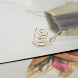 Domino Clip Earrings Double Line Ear Cuff