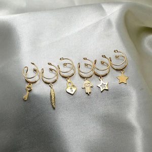 Domino Double Wrap Clip Earrings Fatima's Hand Ear Cuff
