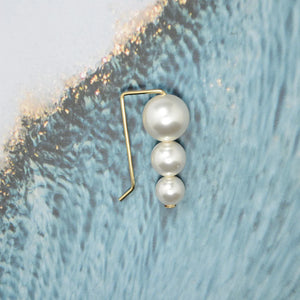Domino Pearl Ear Clip Unique Earrings Earring Minimalist Delicate Gift