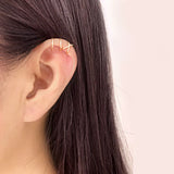 Set of 2 Ear Cuffs Double Line & Criss Cross Cartilage Earrings